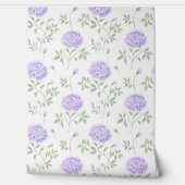 Modernes Lila Blumenmuster Tapete (Abrollen)