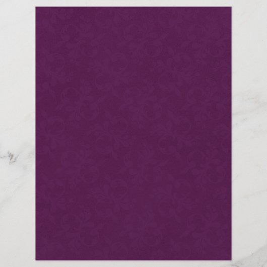 Modernes Lila Botanisches Hochzeitscocktail-Menü (Rückseite)