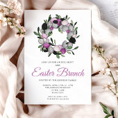 Modernes Lila Botanisches Osterfest Einladung