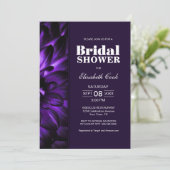 Modernes Lila Brautparty Einladung (Stehend Vorderseite)