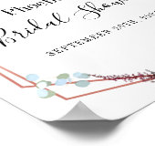 Modernes Lila Brautparty mit Blumenbezug Herzlich Poster (Ecke)