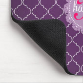 Modernes lila Bristol deckt personalisiertes Mousepad (Ecke)