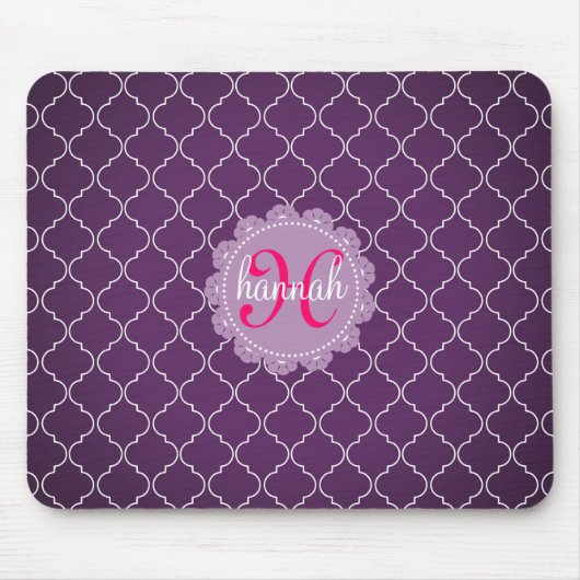 Modernes lila Bristol deckt personalisiertes Mousepad (Vorne)