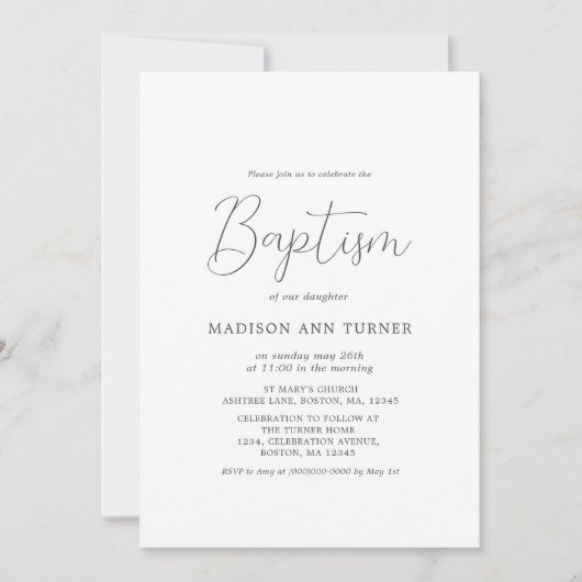 Modernes Lila Cross-Muster | Taufe Einladung (Vorderseite)