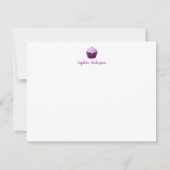 Modernes Lila Cupcake Personalisiert Stationery Fl Mitteilungskarte (Vorderseite)