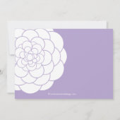 Modernes, Lila Dahlia Blume Floral Brautparty Einladung (Rückseite)