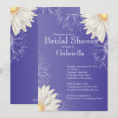 Modernes Lila Daisy-Brautparty für Flora und Fauna Einladung (Vorne/Hinten)