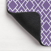 Modernes, Lila Diamant-Muster Mousepad (Ecke)