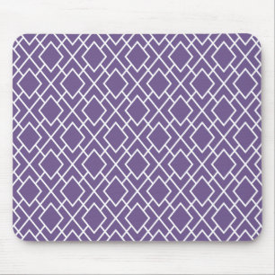 Modernes, Lila Diamant-Muster Mousepad