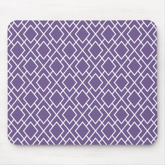 Modernes, Lila Diamant-Muster Mousepad (Vorne)