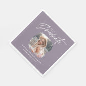 Modernes lila Drehbuch Foto Eleganter Abschluss du Serviette (Ecke)