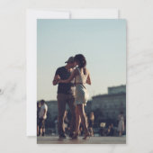 Modernes Lila Foto Save The Date (Rückseite)