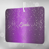 Modernes, Lila gebürstetes Metall mit Silver Monog Autolufterfrischer