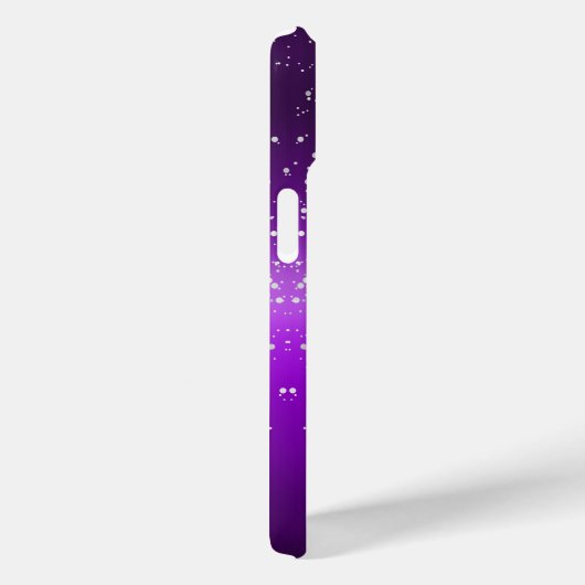 Modernes, Lila gebürstetes Metall mit Silver Monog Case-Mate iPhone Hülle (Rückseite / Rechts)