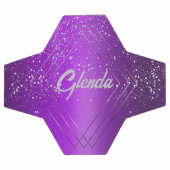 Modernes, Lila gebürstetes Metall mit Silver Monog Fußball (Flach)