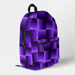 Modernes, Lila, gekreuztes Muster Bedruckter Rucksack