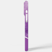 Modernes Lila geometrisches Monogramm Case-Mate iPhone Hülle (Rückseite / Links)
