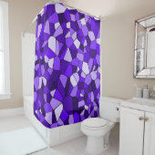 Modernes Lila geometrisches Mosaikmuster Duschvorhang (Beispiel)