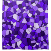 Modernes Lila geometrisches Mosaikmuster Duschvorhang (Vorderseite)