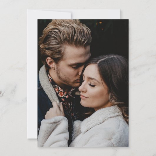 Modernes Lila Gold Agate Foto Einladung zur Hochze (Rückseite)