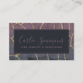 Modernes Lila Gold Beruflich Visitenkarte (Vorderseite)