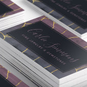 Modernes Lila Gold Beruflich Visitenkarte