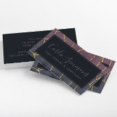 Modernes Lila Gold Beruflich Visitenkarte