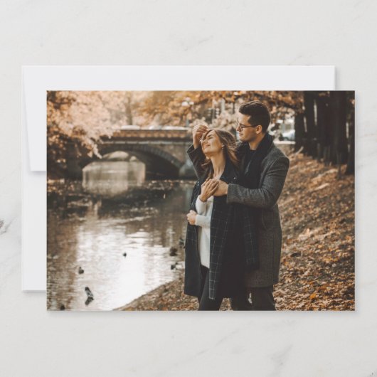 Modernes Lila Gold Wedding Foto Save the Date (Rückseite)