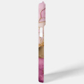 Modernes Lila Goldmarmormonogramm Personalisiert Case-Mate iPhone Hülle (Rückseite / Rechts)