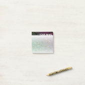 Modernes Lila Grün Post-it Klebezettel (Auf Schreibtisch)