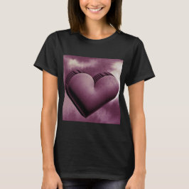 Modernes Lila Herzwasser Valentinstag Geschenk T-Shirt