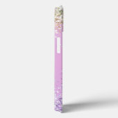 Modernes Lila Holografisches Imitat Glitzer Monogr Case-Mate iPhone Hülle (Rückseite / Rechts)