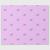 Modernes Lila Holografisches Schmetterlingspapier Geschenkpapier (Flach)