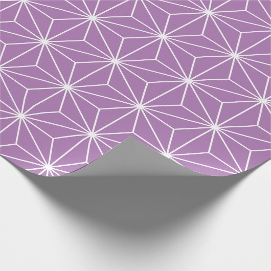 Modernes Lila japanisches geometrisches Muster Geschenkpapier (Ecke)