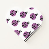 Modernes Lila Ladybug Personalisiert Notizblock (Rückseite)