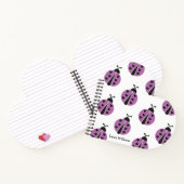 Modernes Lila Ladybug Personalisiert Notizblock (Innenseite)