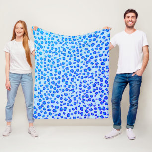 Modernes Lila Leopard-Muster für Tierdrucke Fleecedecke