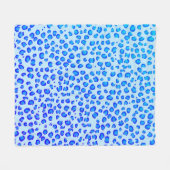Modernes Lila Leopard-Muster für Tierdrucke Fleecedecke (Vorderseite (Horizontal))