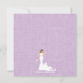 Modernes lila lila Braut-Wein-Brautparty Einladung (Rückseite)