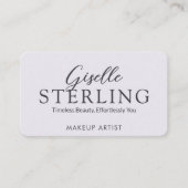 Modernes Lila Lilac QR Code Script Elegant Visitenkarte (Vorderseite)