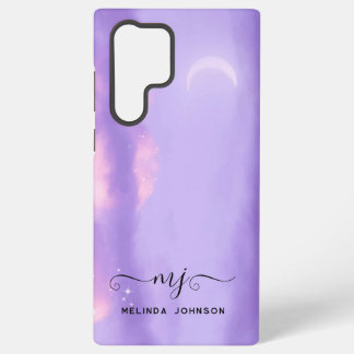 Modernes Lila Lilac Sky Monogramm Samsung Galaxy Hülle