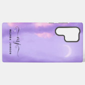 Modernes Lila Lilac Sky Monogramm Samsung Galaxy Hülle (Rückseite (Horizontal))