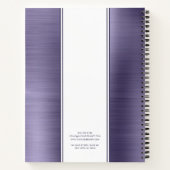 Modernes Lila Monogramm-Geschäft Notizblock (Rückseite)