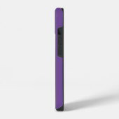 Modernes, lila Monogramm iPhone Hülle (Linke Seite)