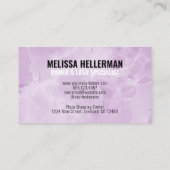 Modernes Lila Monogramm Visitenkarte (Rückseite)