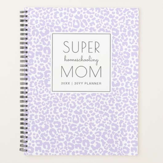 Modernes Lila Muster in Pastel Leopard Planer (Vorderseite)