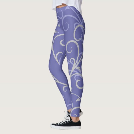 Modernes Lila Muster Leggings (Links)