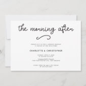 Modernes Lila Nachmittag nach Hochzeit Einladung (Vorderseite)