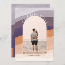 Modernes Lila Orange Streifen FOTO DANKE