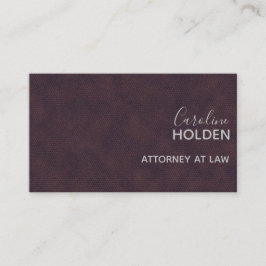 Modernes Lila Pebbled Leder Textur Beruflich Visitenkarte